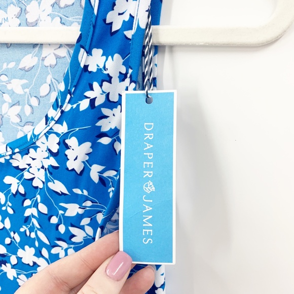 Draper James Blue Floral Ruffle Soft Jersey Tank Dress Sz S/M - Picture 6 of 8